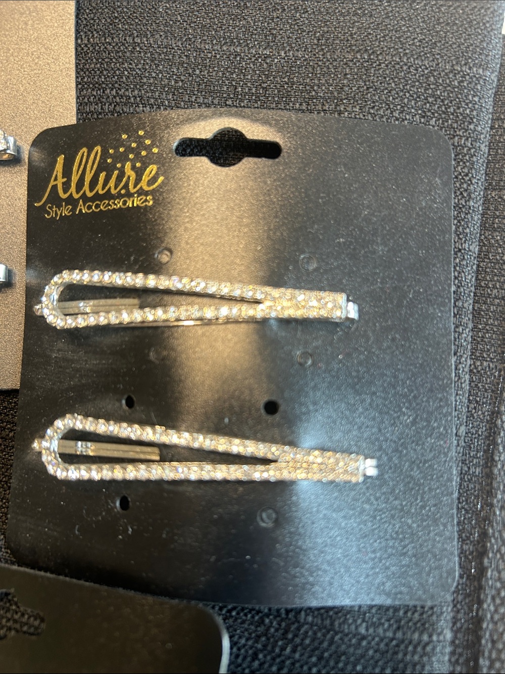 Allure Crystal Rhinestone Hair Accessory Set - Silver - Picture 4 of 6